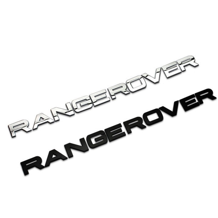 Decal tem chữ inox Ranger Rover dán đầu hoặc đuôi xe hơi, ô tô