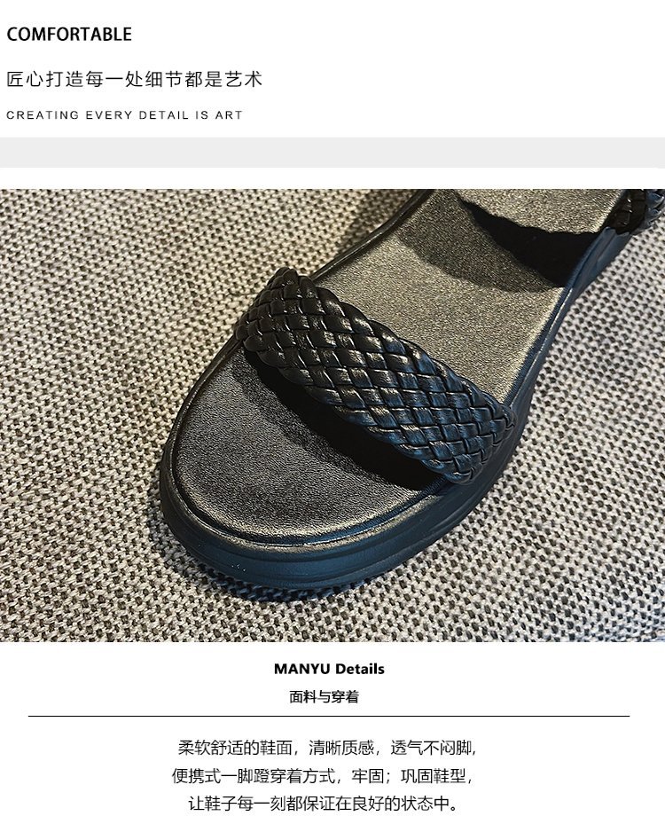 Fashionable Round Head Double Strap Sandals for Women