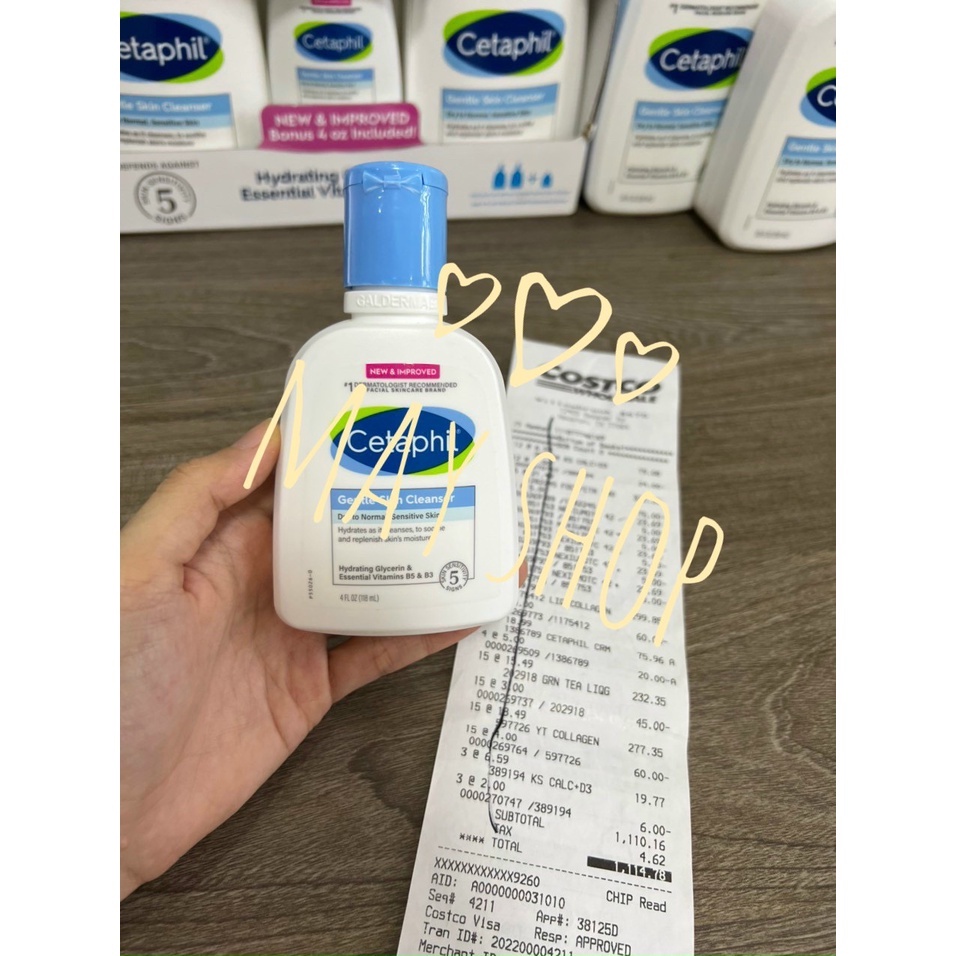 Mẫu Mới Sữa Rửa Mặt Sữa Tắm dịu nhẹ Cetaphil Gentle Skin Cleanser Mỹ 118ml - 591ml Face + Body