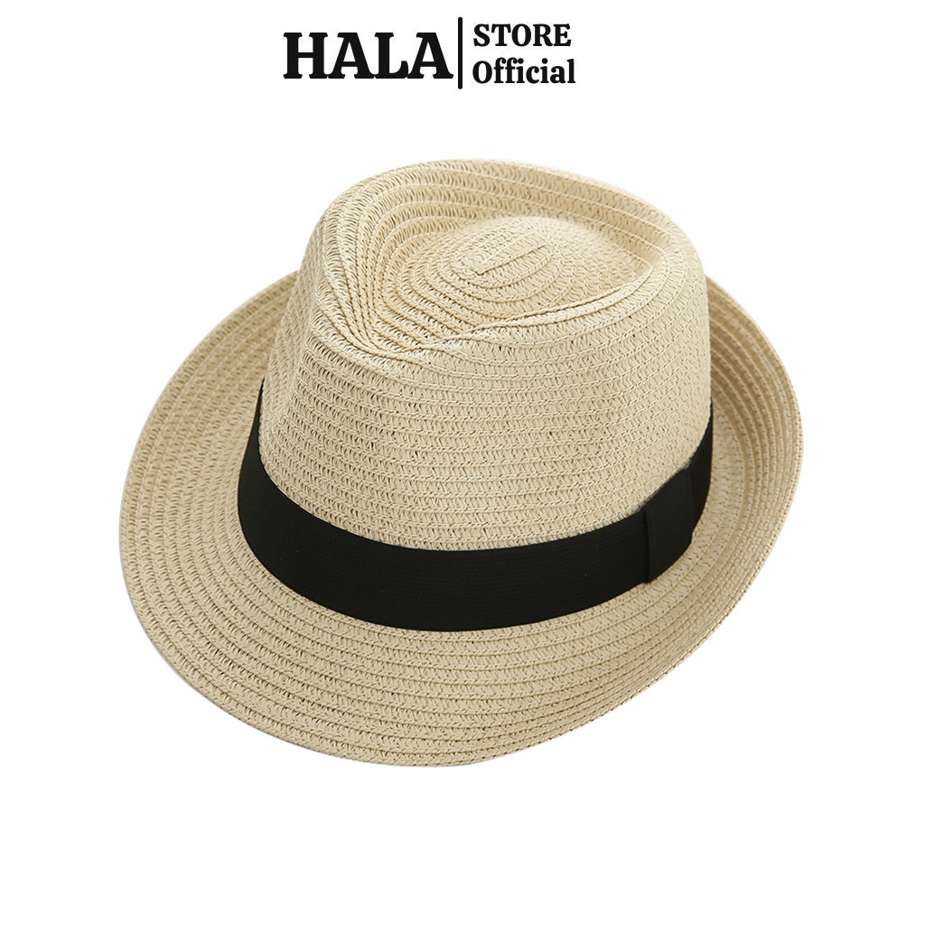 Mũ cói nam nữ thời trang HALA nón cói đi biển rộng vành cao cấp phong cách trẻ trung