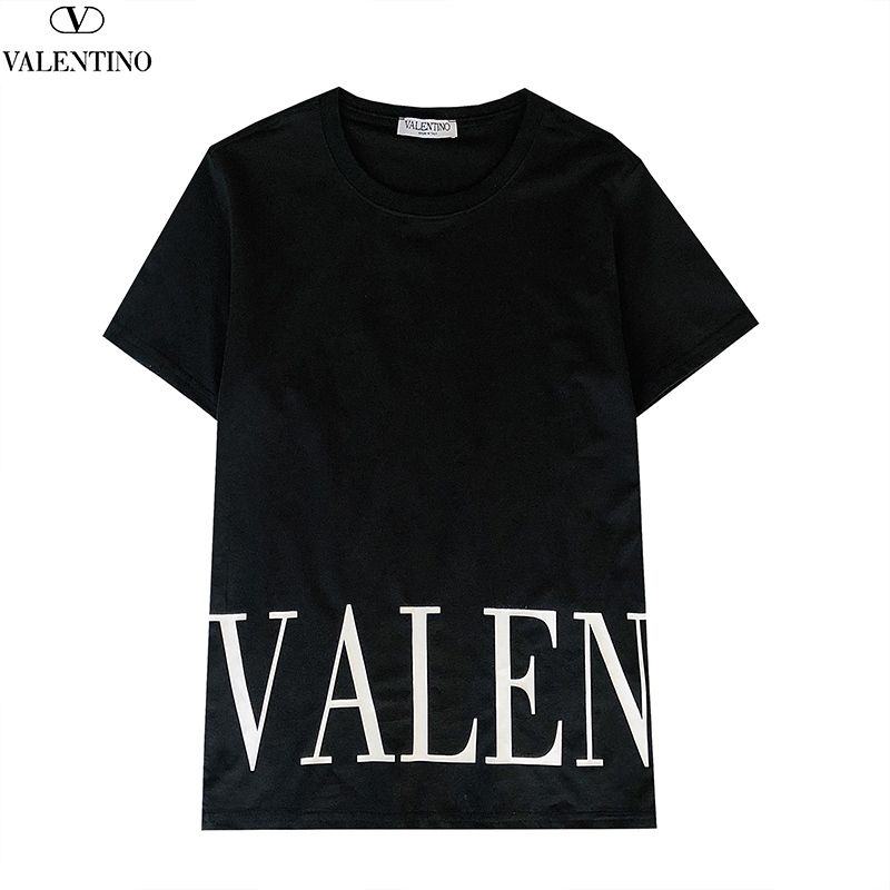 Áo Thun Ngắn Tay Cổ Tròn In Chữ Valentino Thời Trang Dành Cho Cả Nam Và Nữ