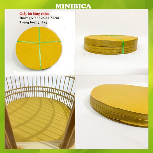 Giấy lót lồng chim khuyên, chào mào dụng cụ lót lồng phụ kiện lồng chim Minibica PK23