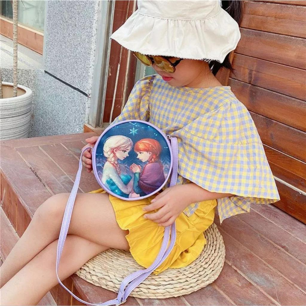 Túi đeo chéo hình công chúa Elsa có dây đeo điều chỉnh được dành cho bé gái