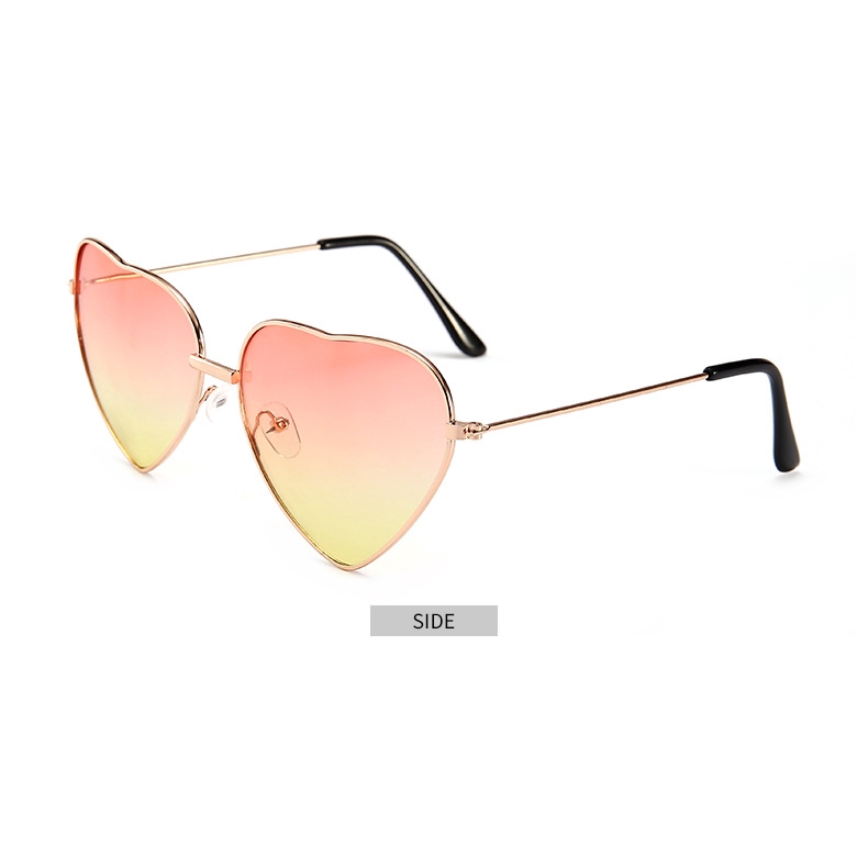 New Fashion Unisex Fashion Heart-shaped Sunglasses Glasses Colorful