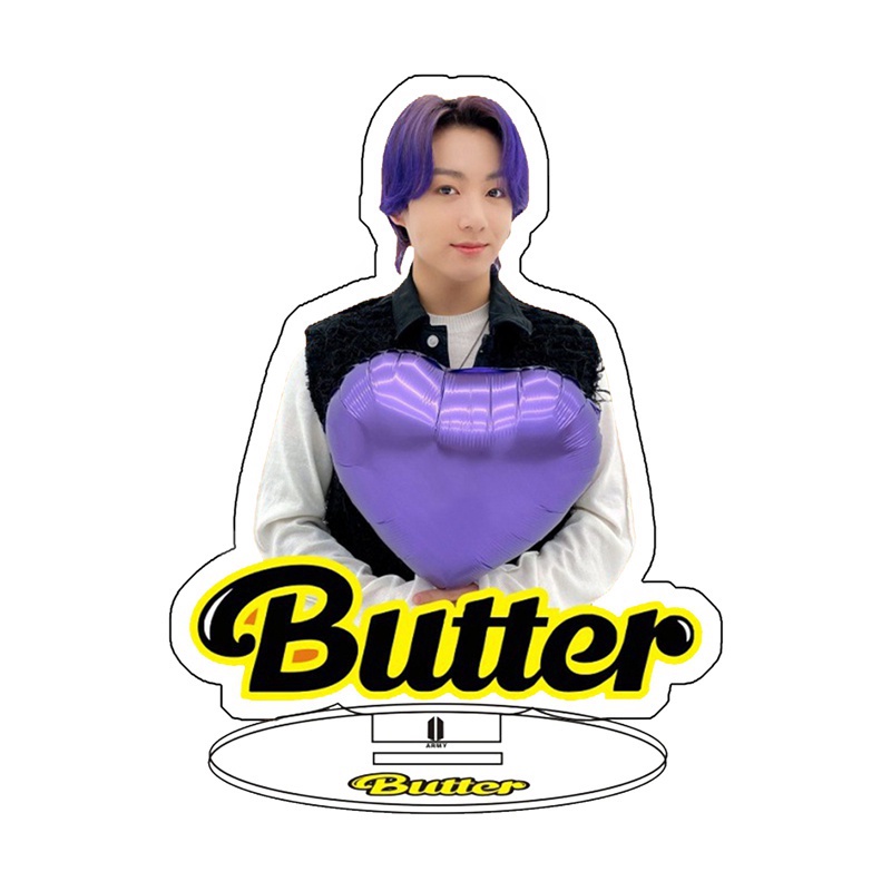 Giá Đỡ Acrylic Trong Suốt Hình KPOP BTS / Bơ Để Bàn Trang Trí