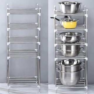 Kệ để xoong nồi inox 5 tầng - Kệ để gọn đồ - Kệ để đồ nhà bếp
