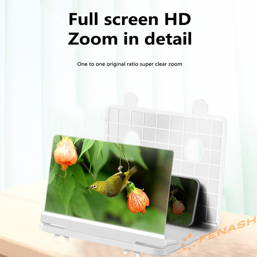 Kính Phóng Đại Màn Hình Hd 3d 10 Inch Có Thể Gấp Gọn Cho Điện Thoại