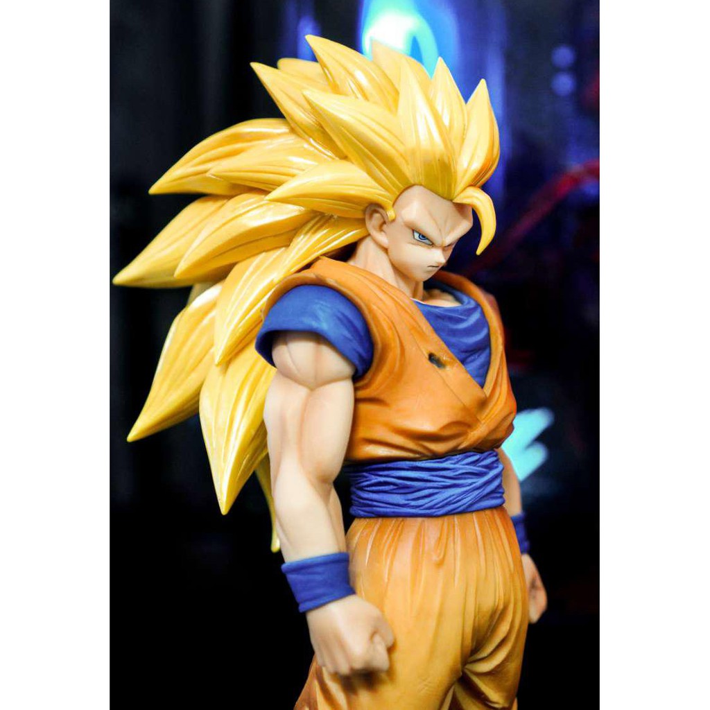 Mô hình Son Goku Siêu Saiyan cấp 3 tóc dài siêu ngầu, cao 30cm fullbox có chân đế đi kèm