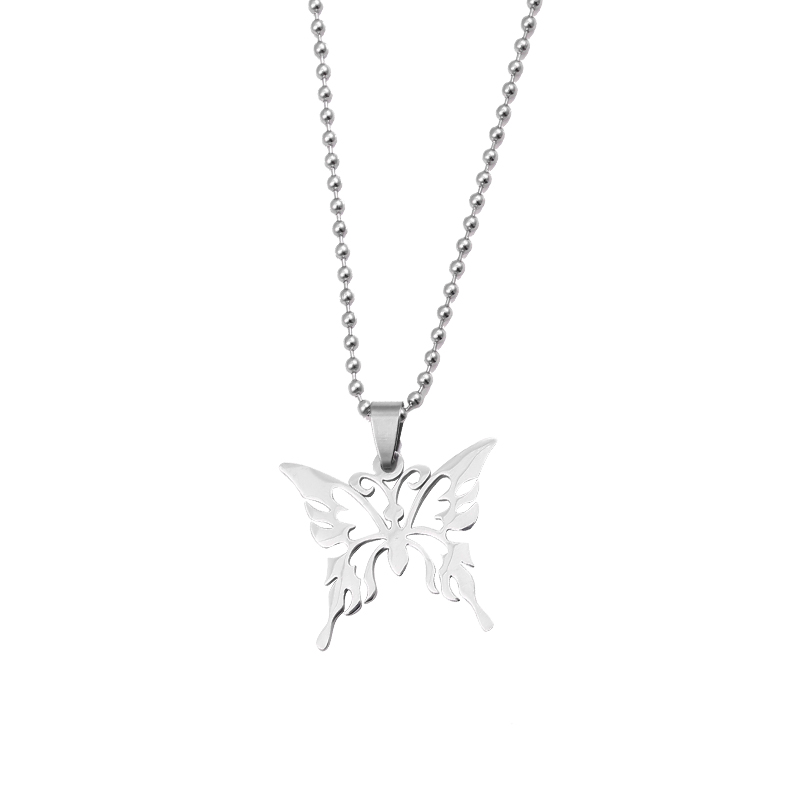 Korea Butterfly Clavicle Chain 2021 New Hip Hop Necklace Accessories