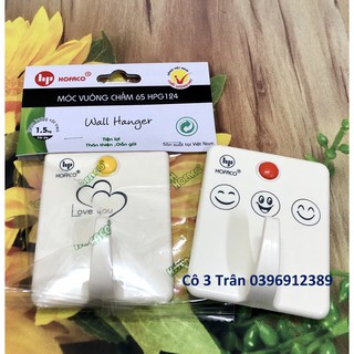 Móc vuông HPG124 - Móc dán treo tường nhỏ gọn, tiện lợi HOFACO