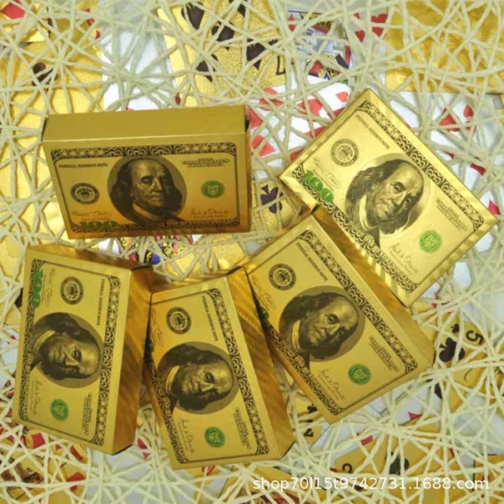 Bộ thẻ bài MẠ VÀNG chống thấm nước 54 lá khác nhau bộ tú bài tây anime manga chibi xinh xắn