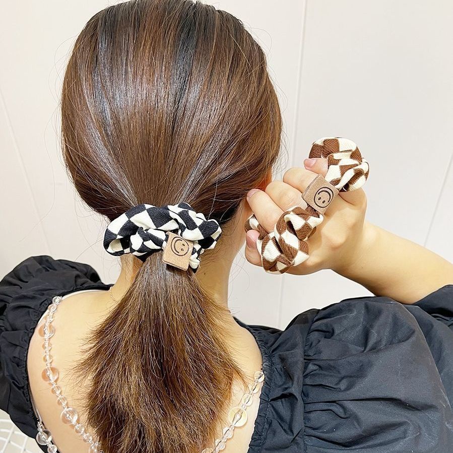 Băng Đô Cài Tóc Hình Mặt Cười Màu Đen Trắng 2022 ins