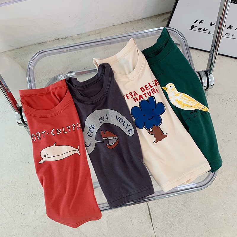 MNGRL Áo Ba Lỗ Cotton Thoải Mái Cách Hàn Quốc Quần Áo Trẻ Em Cho Bé Trai
