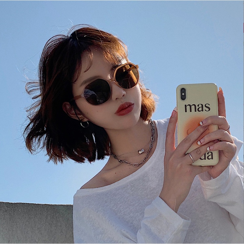 (AIMURUSI) COD Kính Mát Gọng Vuông Lớn Phong Cách Retro Thời Trang Âu Mỹ