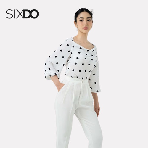 Áo lụa cổ thuyền nữ SIXDO