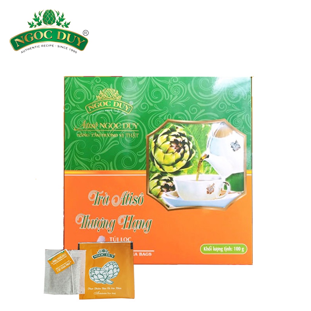 TRÀ ATISO THƯỢNG HẠNG HỘP CAM ARTICHOKE TEA BAG NGỌC DUY [50 TÚI LỌC]