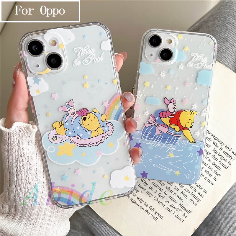 Ốp Điện Thoại Mềm Chống Vỡ Hình Winnie Cho oppo A32 A33 A72 A92 4G A9 / A5 2020 reno 5 / 7pro