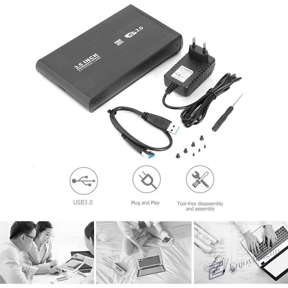 Hộp Đựng Ổ Cứng Ngoài 3.5 Inch Sata Sang Usb 3.0 | BigBuy360 - bigbuy360.vn