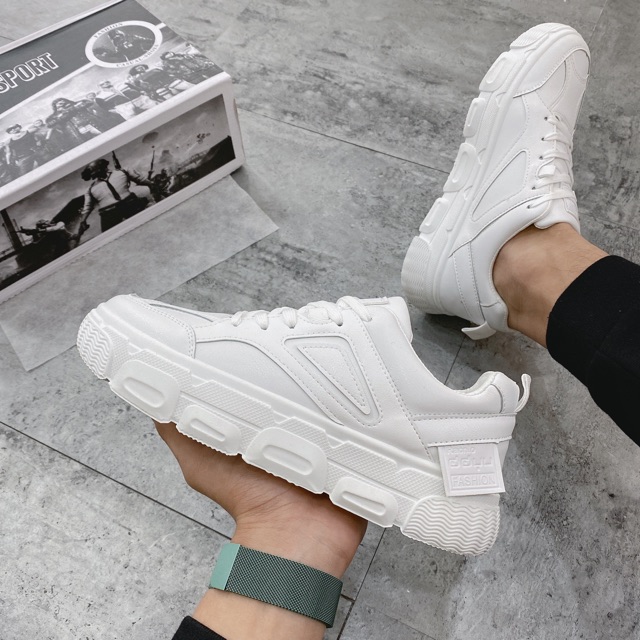 [FreeShip - Hàng xịn] Giày thể thao nam, giày sneaker nam full trắng A2189