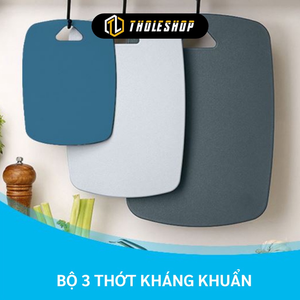 [SGD] Thớt Nhựa Nhám - Bộ 3 Thớt Kháng Khuẩn Cao Cấp Chống Trơn Trượt, Độ Cứng Tốt 10403