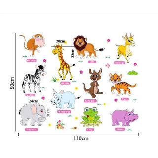 Decal Vườn thú tiếng Anh 2