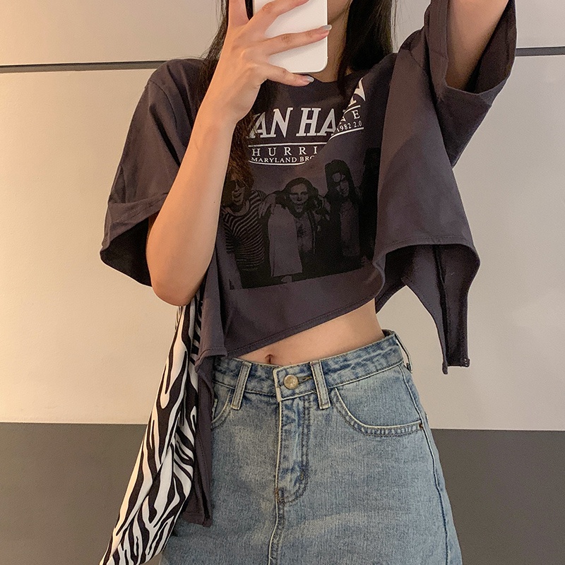 Áo thun SUXI ngắn tay cổ tròn dáng rộng đơn giản thời trang hè phong cách Hàn Quốc cho nữ