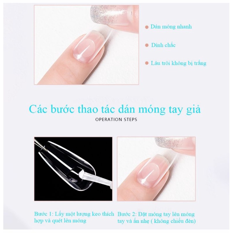 Keo dán móng chai có đầu cọ mxbon ,jeliva