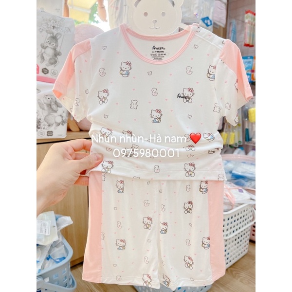 Bộ Avaler cộc tay mẫu mới (sợi tre cải tiến) size 6-9m đến 3-4y