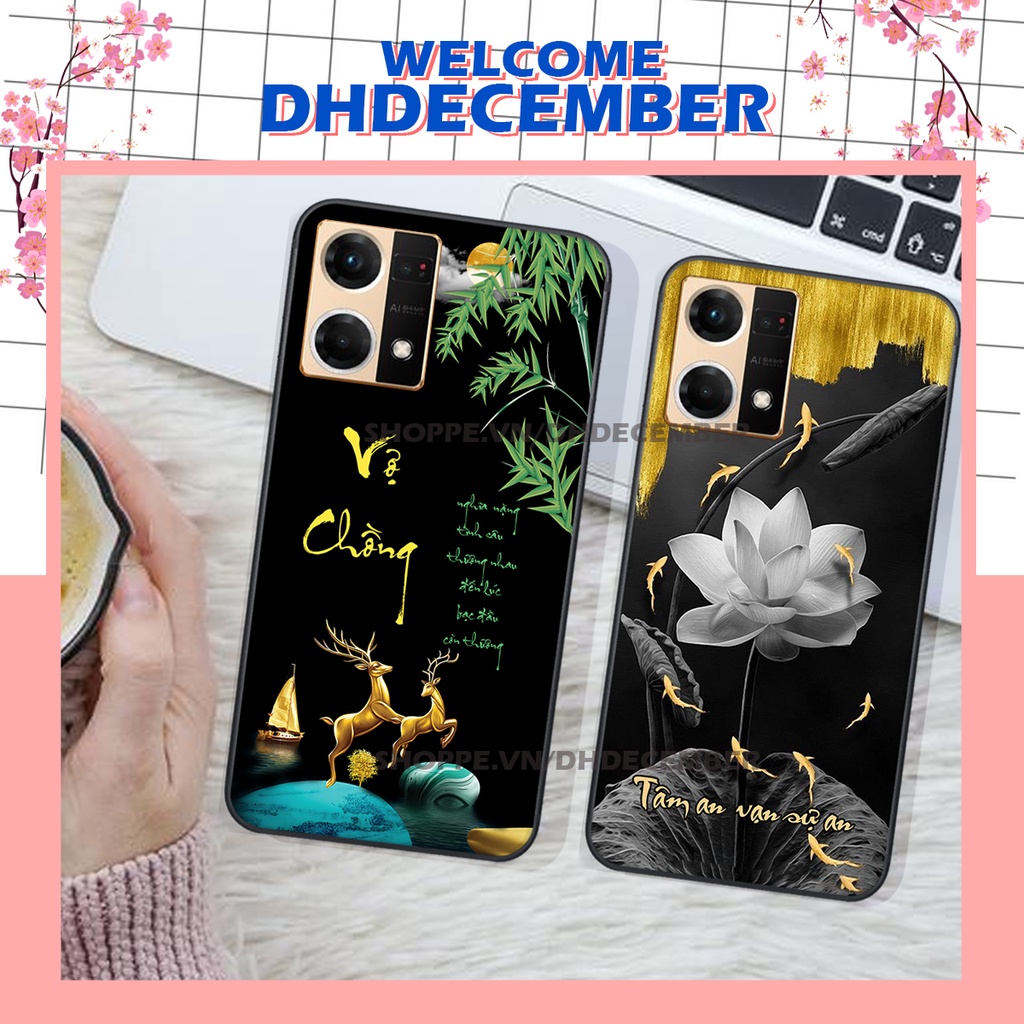 Ốp lưng Oppo RENO 7 4G in hình thư pháp tâm an vạn sự an ,mã đáo thành công SIÊU CHẤT