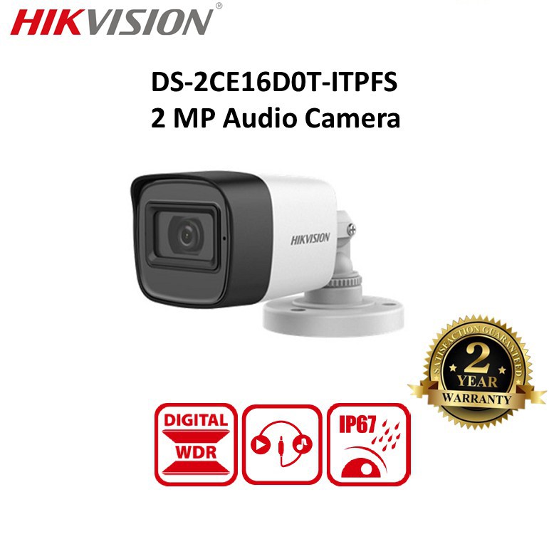 Bộ Camera Quan Sát Hikvision 2.0MP Full HD – Tích Hợp Micro Thu Âm – Trọn Bộ Camera 4 Kênh Đầy Đủ Phụ Kiện Lắp Đặt