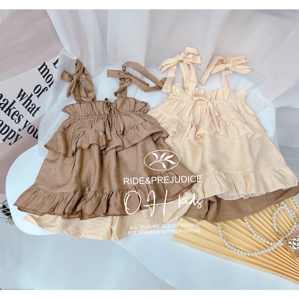 Bộ 2 dây cho bé gái chất đũi từ 8-17kg- bộ 2 dây điệu đà cho bé gái K137