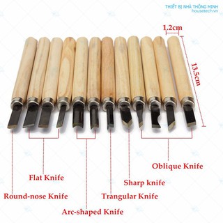 Bộ dụng cụ đục gỗ,khắc gỗ nghệ thuật 12 chi tiết