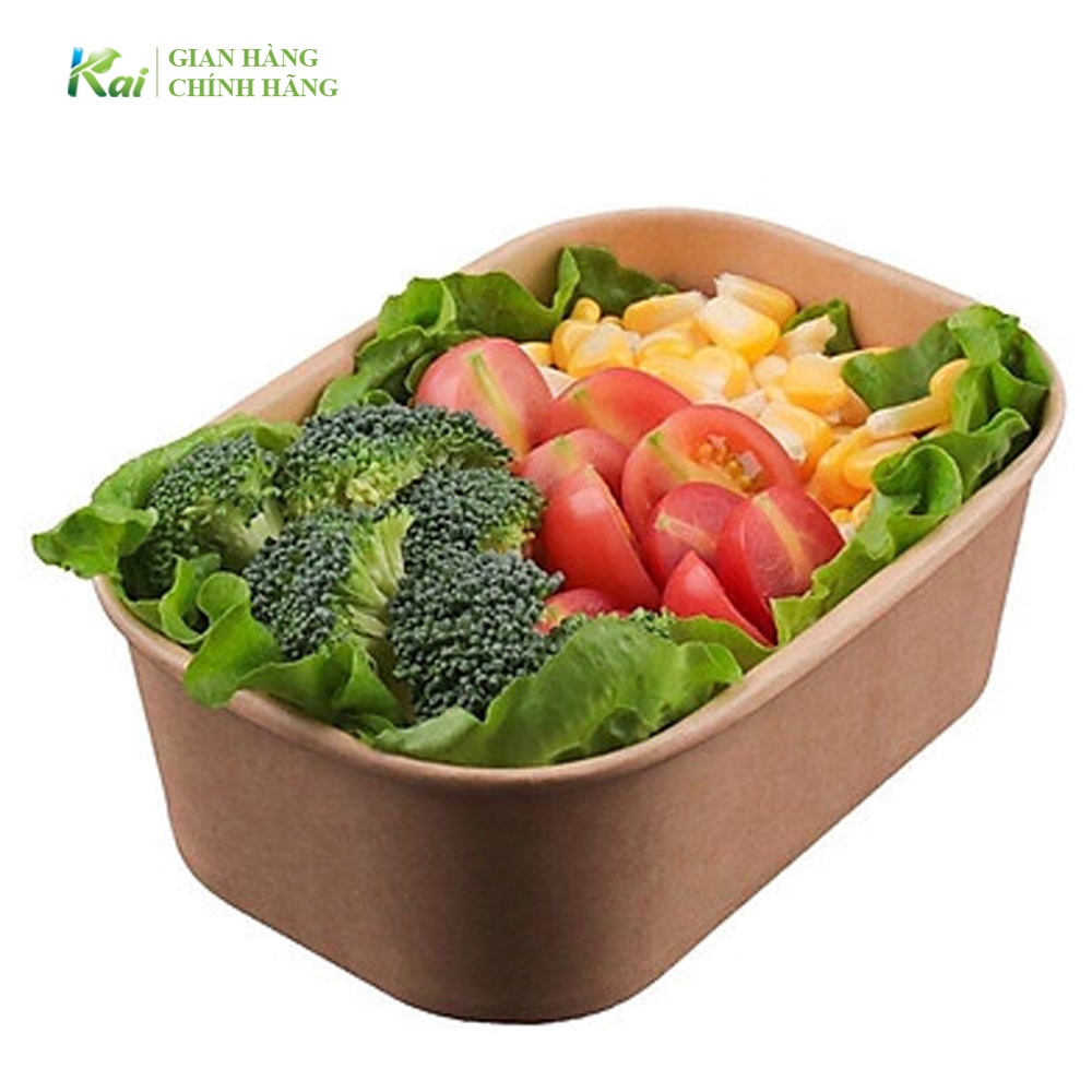25-50 HỘP GIẤY BENTO chữ nhật, size 750/1000ml, kèm nắp PET, dùng đựng thực phẩm sạch sẽ, an toàn, cao cấp, GIÁ SỈ