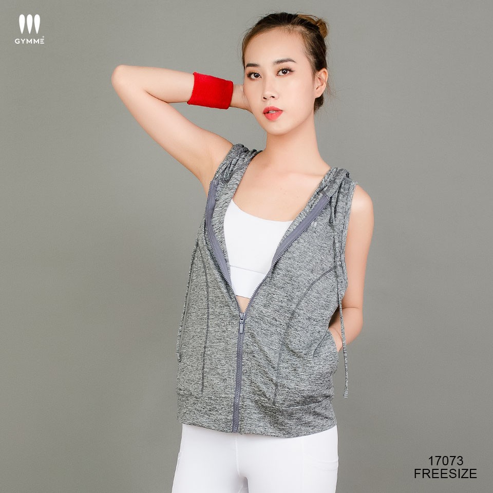 Áo tanktop tập gym yoga nữ hoodie GYMME freesize - 17073