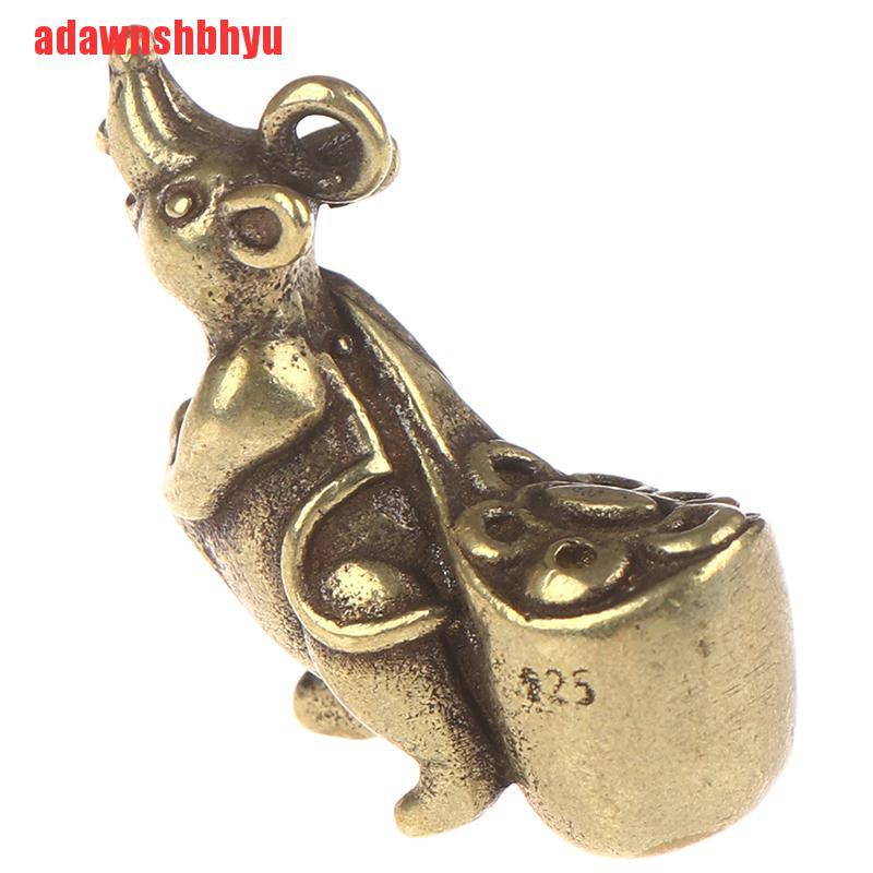 [adawnshbhyu]Solid Brass Figurine Of Mouse Rat Accessories Pendant Statue Mini Home Decor