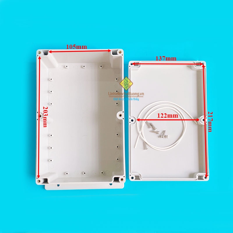 Hộp nhựa 230x150x85mm chống ẩm có tai