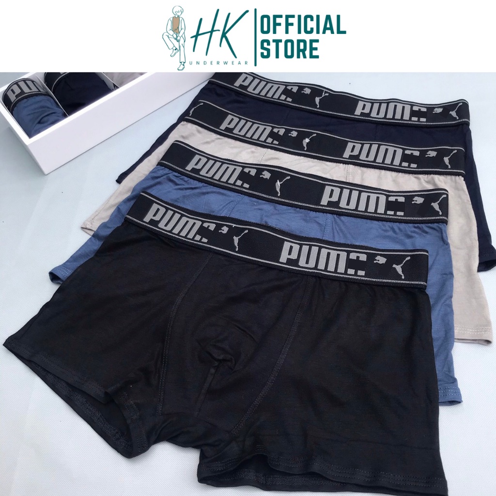 Quần Lót Nam Boxer Combo 4 Cái, Quần Sịp Nam Boxer Kháng Khuẩn.