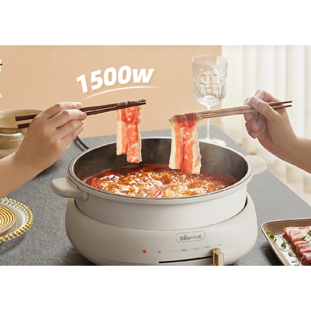 Nồi lẩu đa năng, chiên, xào, rán, hấp  dung tích 4L chính hãng bear model DHG-C40T1.