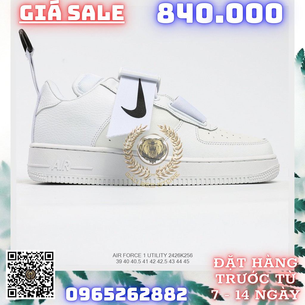 GIÀY SNEAKER MÃ SẢN PHẨM_AIR FORCE 1 UTILITY White Black PHONG CÁCH ORDER + FREESHIP ➡️ gaubeostore.shop