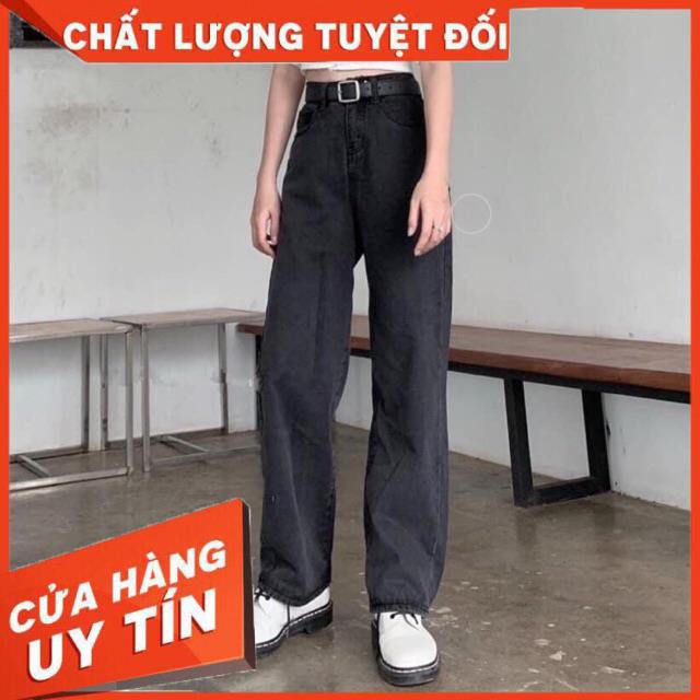 QUẦN JEANS ỐNG RỘNG XÁM NAM NỮ ĐỀU MẶC ĐƯỢC- hình thật shop chụp | WebRaoVat - webraovat.net.vn