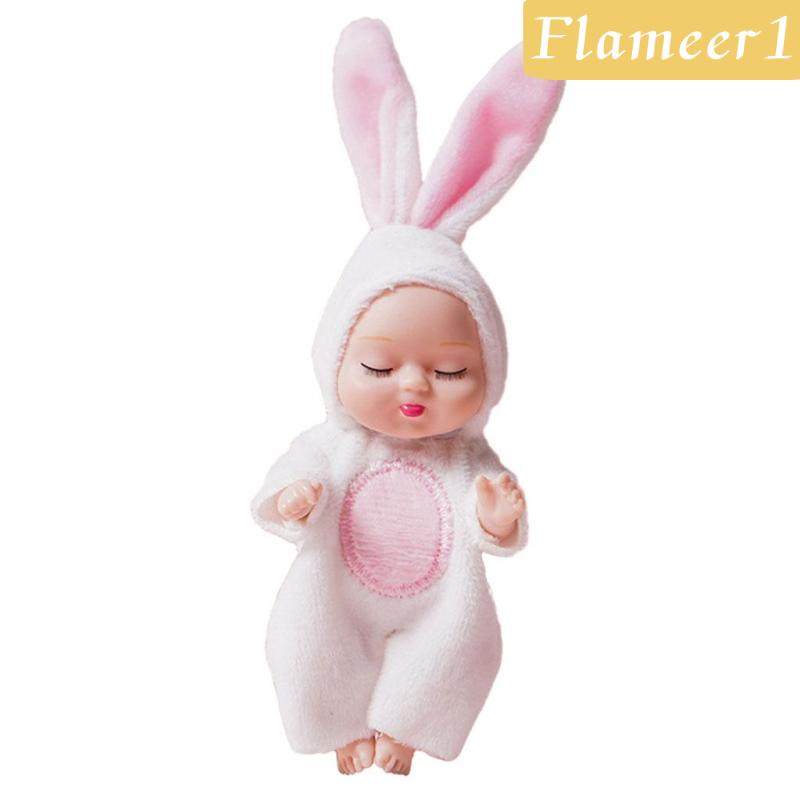 [Flameameer1] Móc Khóa Hình Búp Bê Em Bé Đang Ngủ Hoạt Hình Trang Trí Xe Hơi Đồ Chơi Quà