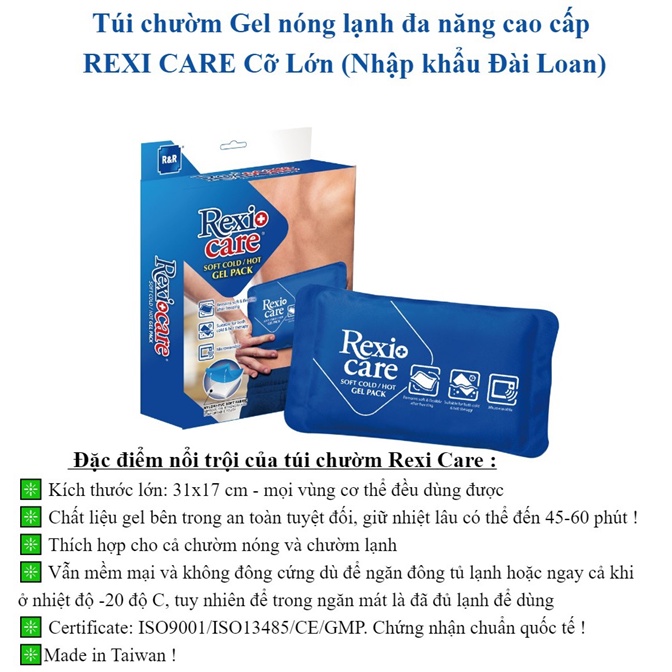 Túi chườm nóng lò vi sóng đau bụng kinh Rexie Care, chườm nóng chườm lạnh sưởi ấm Đài Loan Nhập Khẩu LỚN