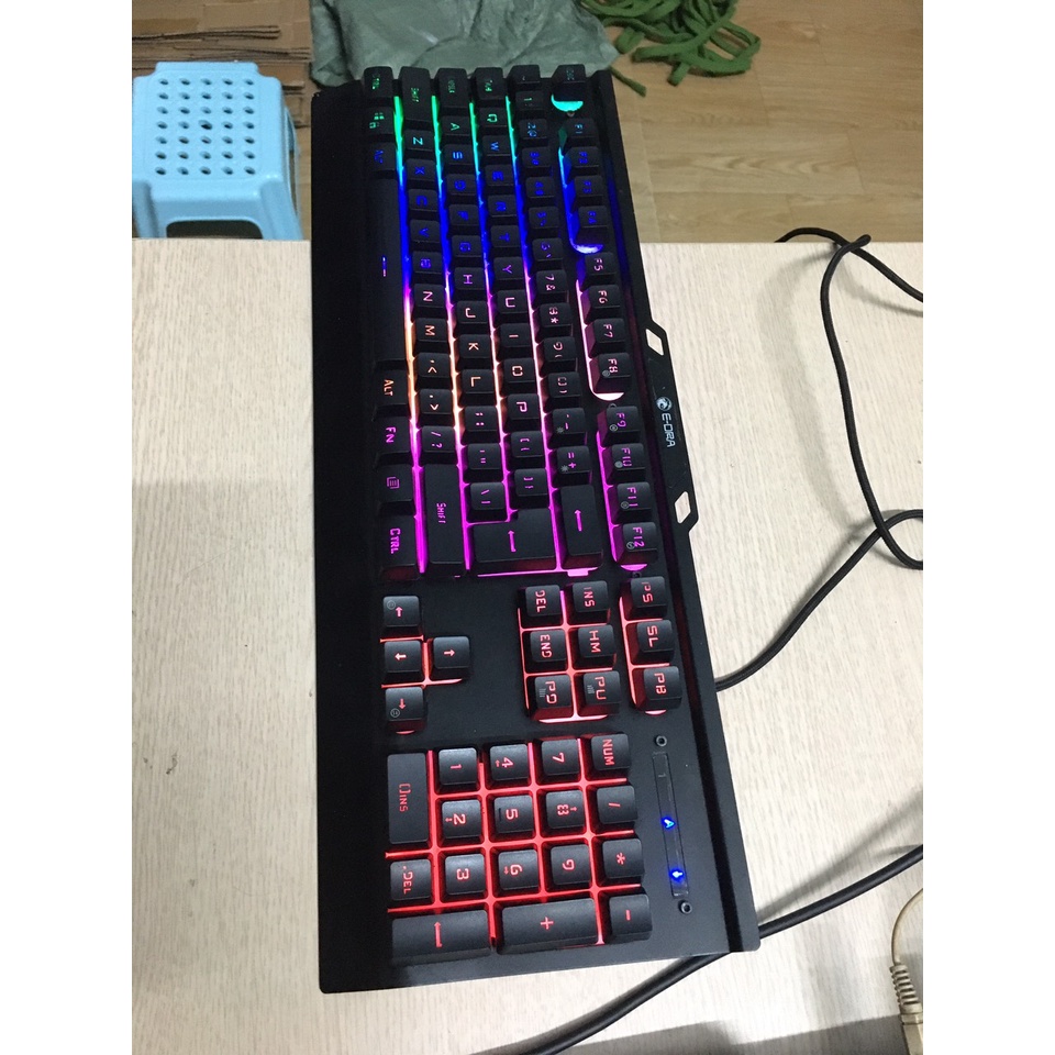 Bàn phím gaming giả Cơ Fuhlen, Dareu LK145, Newmen cũ các hãng  - đèn LED 7 màu xuyên Key Cap chơi đêm -GAMING KEYBOAD