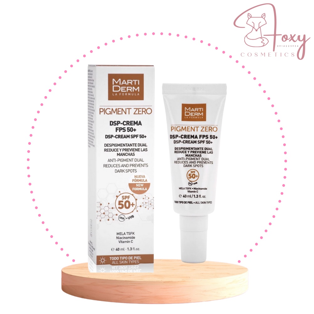 Kem Ban Ngày Chống Nắng Làm Sáng Da, Mờ Sắc Tố, Duy Trì Sau Hydroquinone - MartiDerm Pigment Zero DSP SPF50+