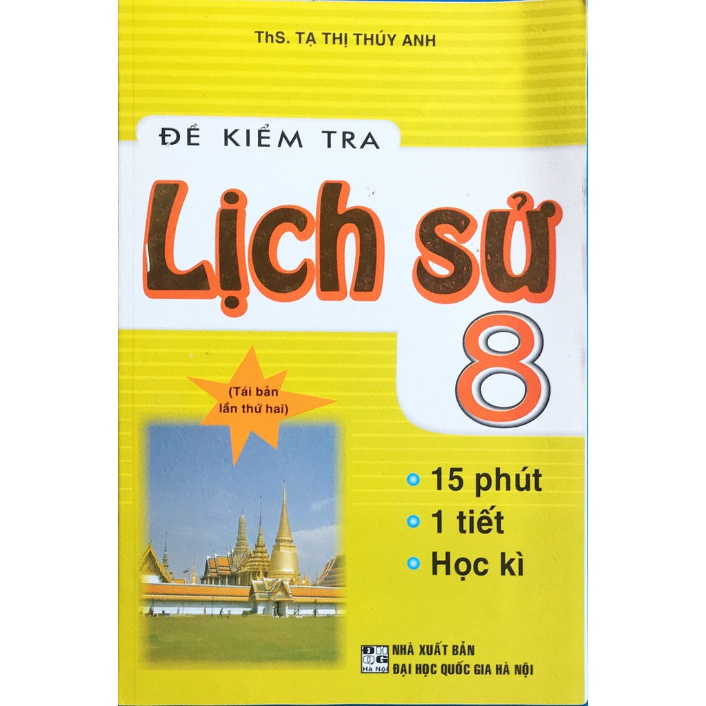 Sách - Đề kiểm tra Lịch Sử 8