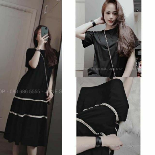 (TẶNG 1 ĐÔI TẤT)Váy bigsize 2 tầng dáng maxi siêu xinhhh