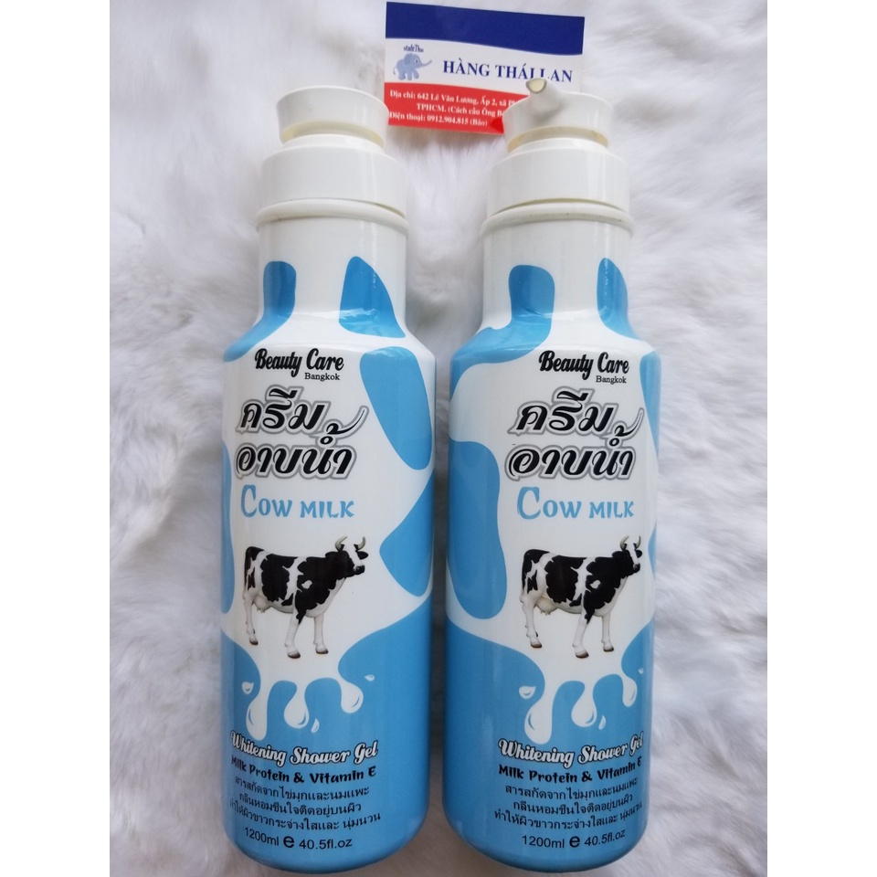 Sữa tắm tinh chất sữa dê, sữa bò Beauty Care Thái lan 1200ml