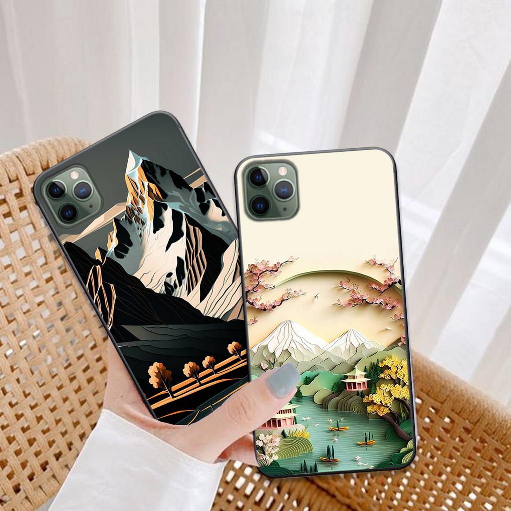 Ốp Iphone 11 - 11 Pro - 11 Pro Max - 12 - 12 Pro - 12 Pro Max in hình họa tiết phong cảnh 3d đẹp hot trend 2023