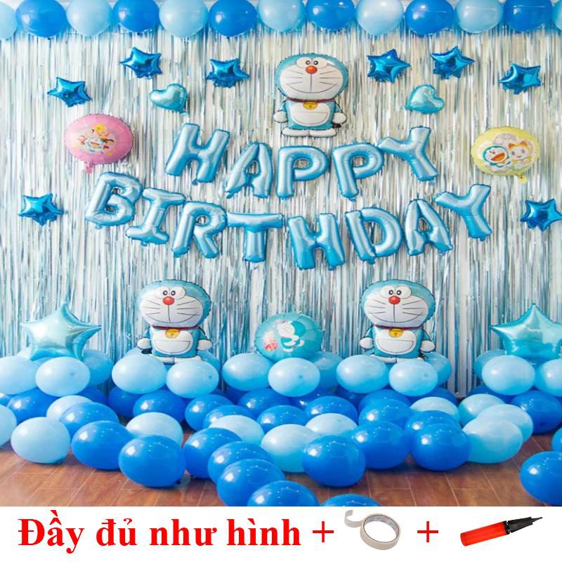 Set bóng trang trí sinh nhật theo chủ đề, bóng sinh nhật, bóng chữ happybirthday