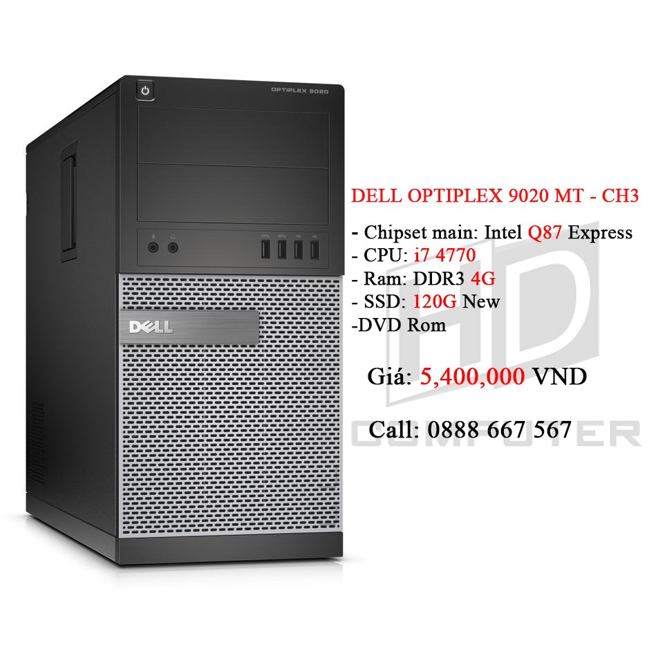 Máy tính đồng bộ Dell 9020/7020 MT cấu hình i3, i5, i7, Xeon